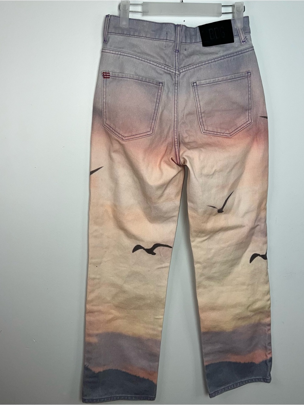 BDG Urban Outfitters Cowboy Jean Sunset Bird Print Size 26 - Picture 8 of 17